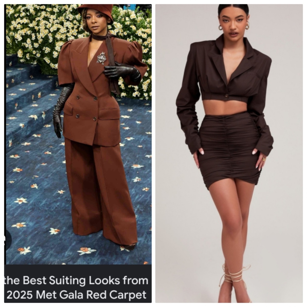 Revolve Boxy Skirt Suit Giving 80s Blazer + Skirt s